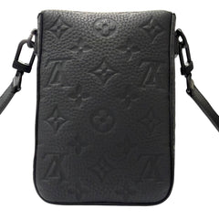 LOUIS VUITTON M81524 S-Lock Vertical Wearable Wallet Leather Taurillon Monogram Shoulder Bag Black Made in France Men's with Dust — Like New