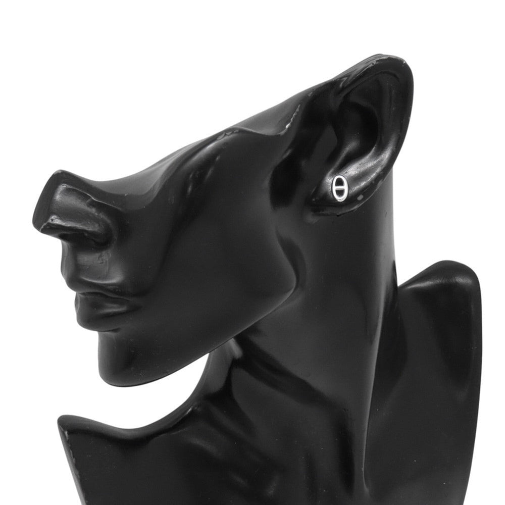 Hermes Farandole Earrings, Chaine d'Ancre Motif, TPM SV925 Silver, HERMES Stud — Like New