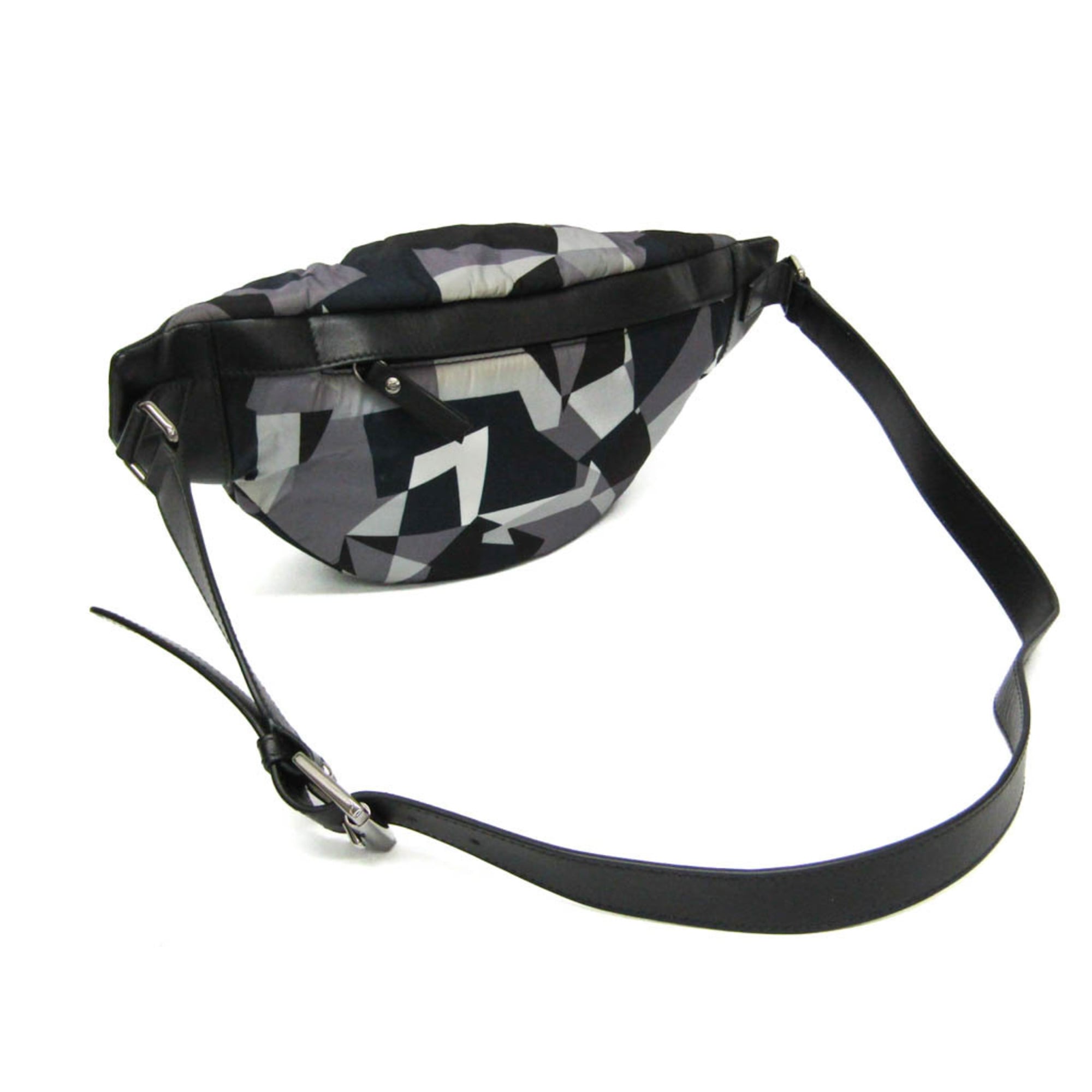 Jimmy Choo DERRY CNX Star Studs Men,Women Leather,Nylon Studded Fanny Pack,Sling Bag Black,Gray