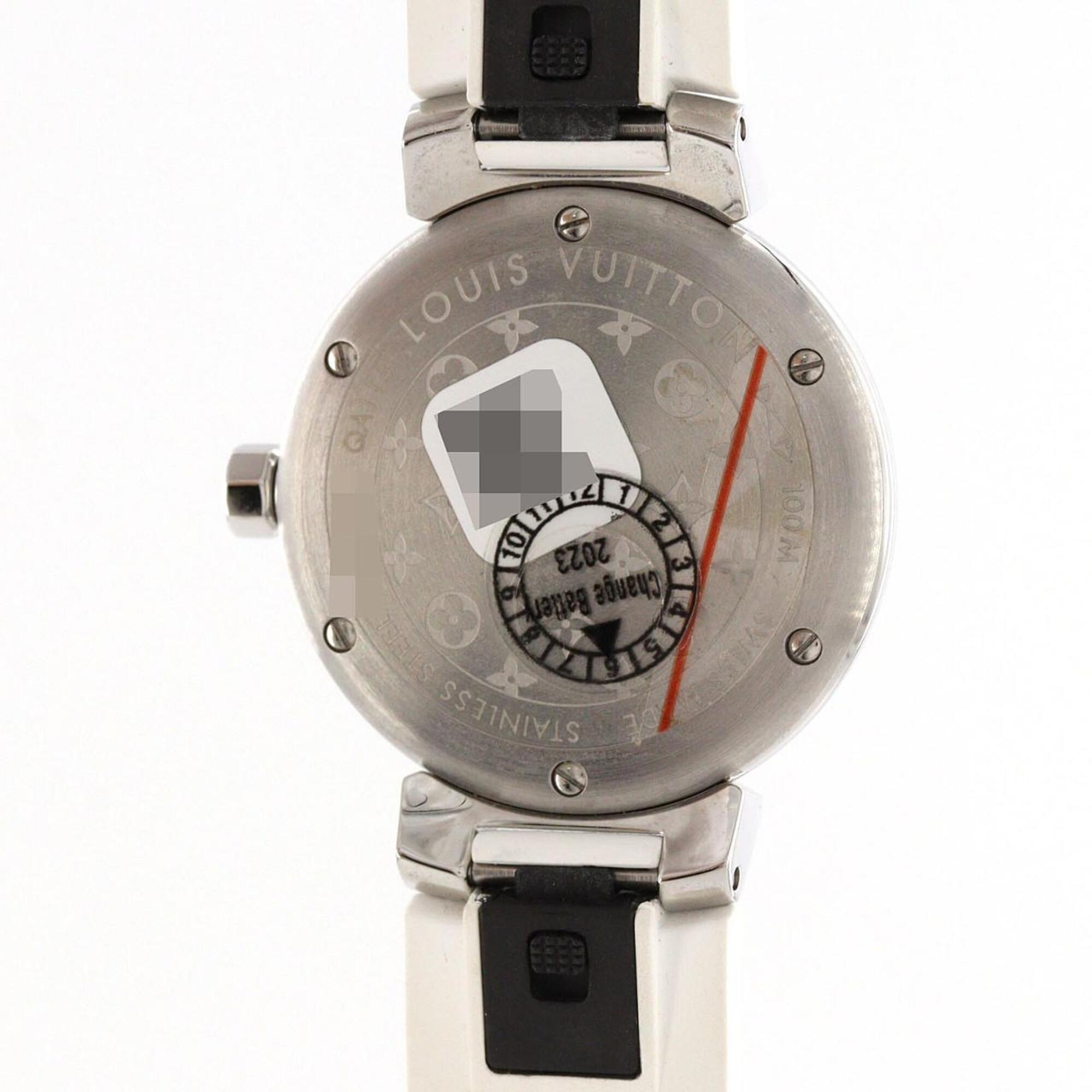 Louis Vuitton Tambour Monogram QA115 SS Quartz Watch — Good