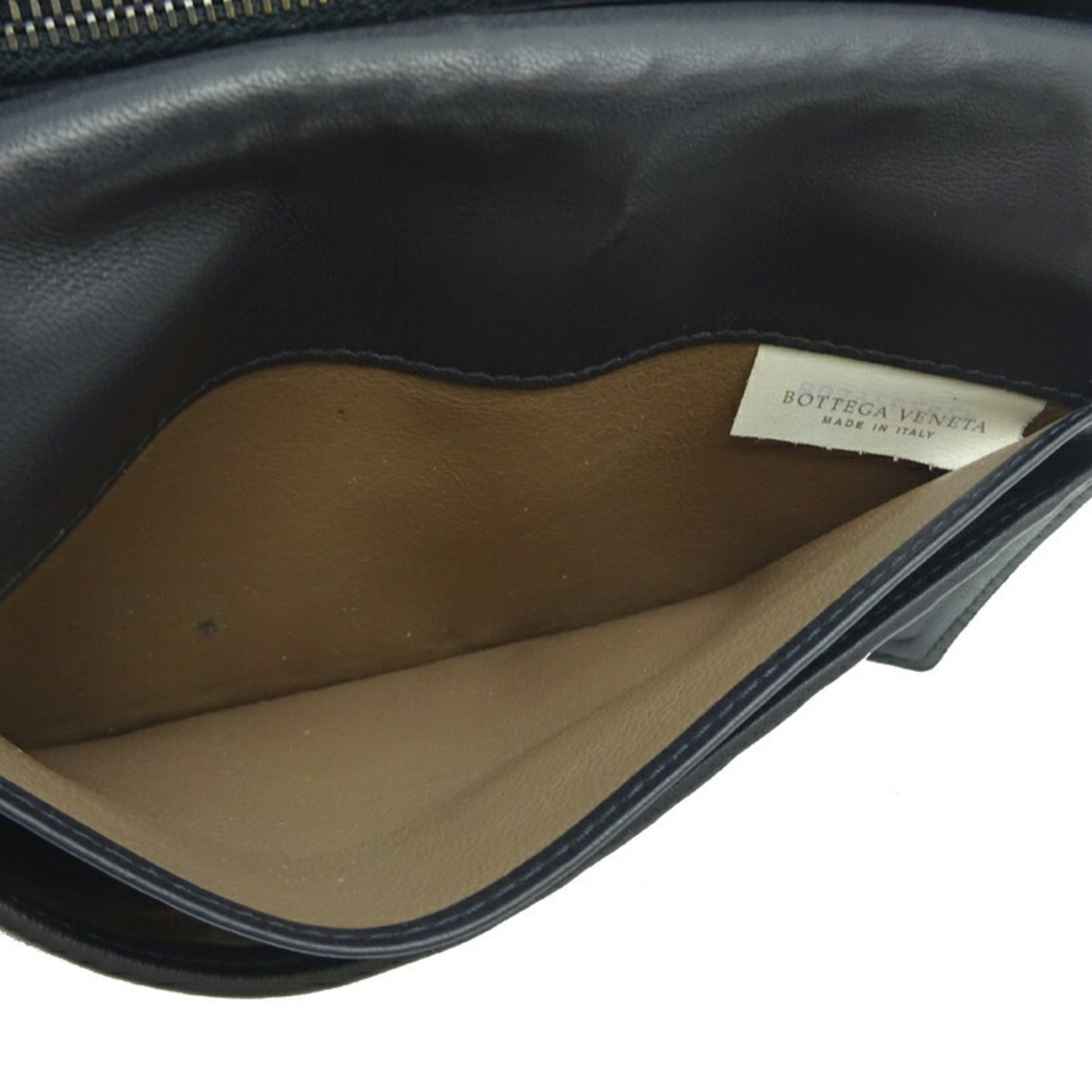 Bottega Veneta Intrecciato Cangle Long Wallet Men's 113993 Leather Black