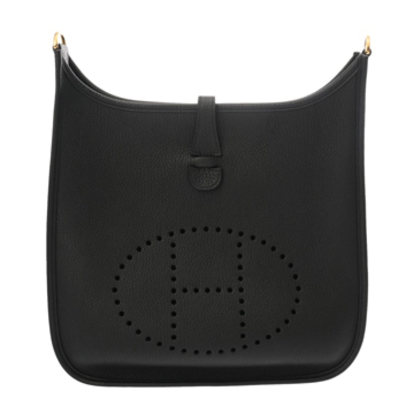 HERMES Evelyne 3PM Black Z Stamp (circa 2021) Unisex Taurillon Clemence Shoulder Bag