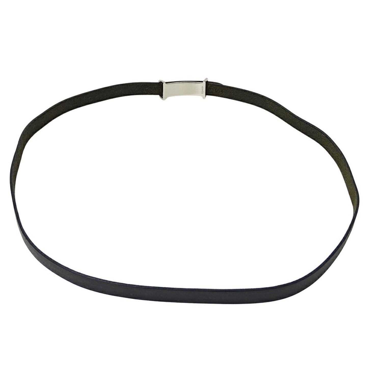 Hermes Hermès Api 2 Long Bracelet/Choker, Black Leather, E Stamp, for Men and Women