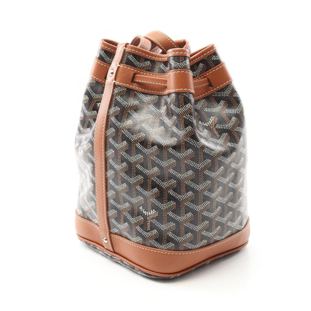 Goyard Petit Flo shoulder bag in coated canvas and leather. Available black, brown, multicolor.