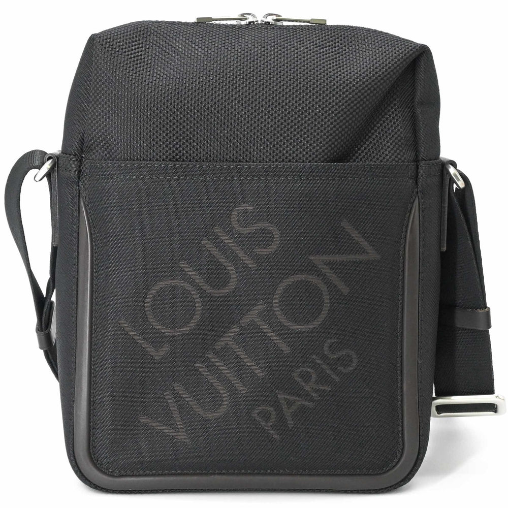 LOUIS VUITTON Damier Geant Citadin MM Shoulder Bag for Men, Black M93042 — Like New