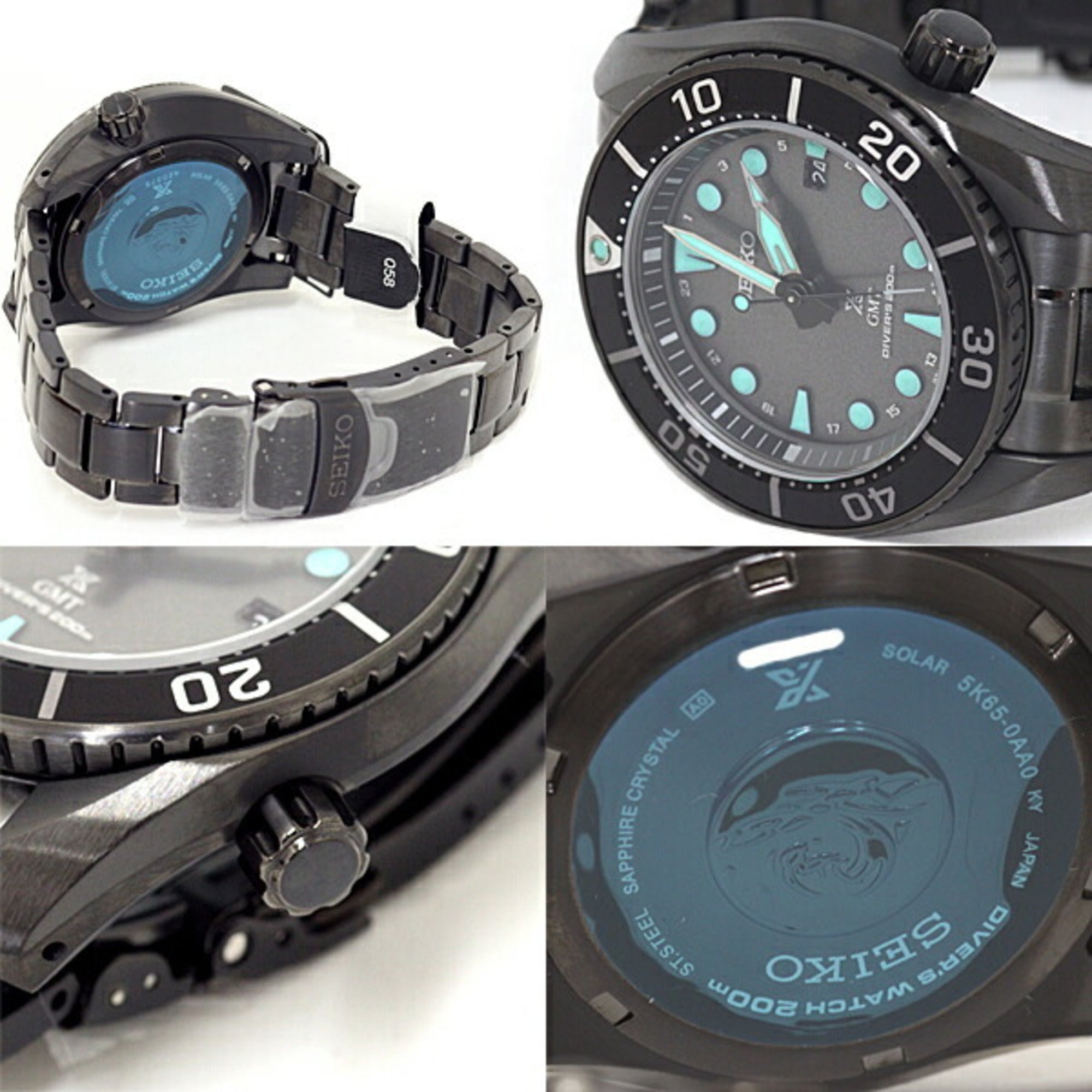 SEIKO Prospex Men's Watch Diver Scuba Solar SBPK007 The Black Series Night Vision Unused — New - Store Return