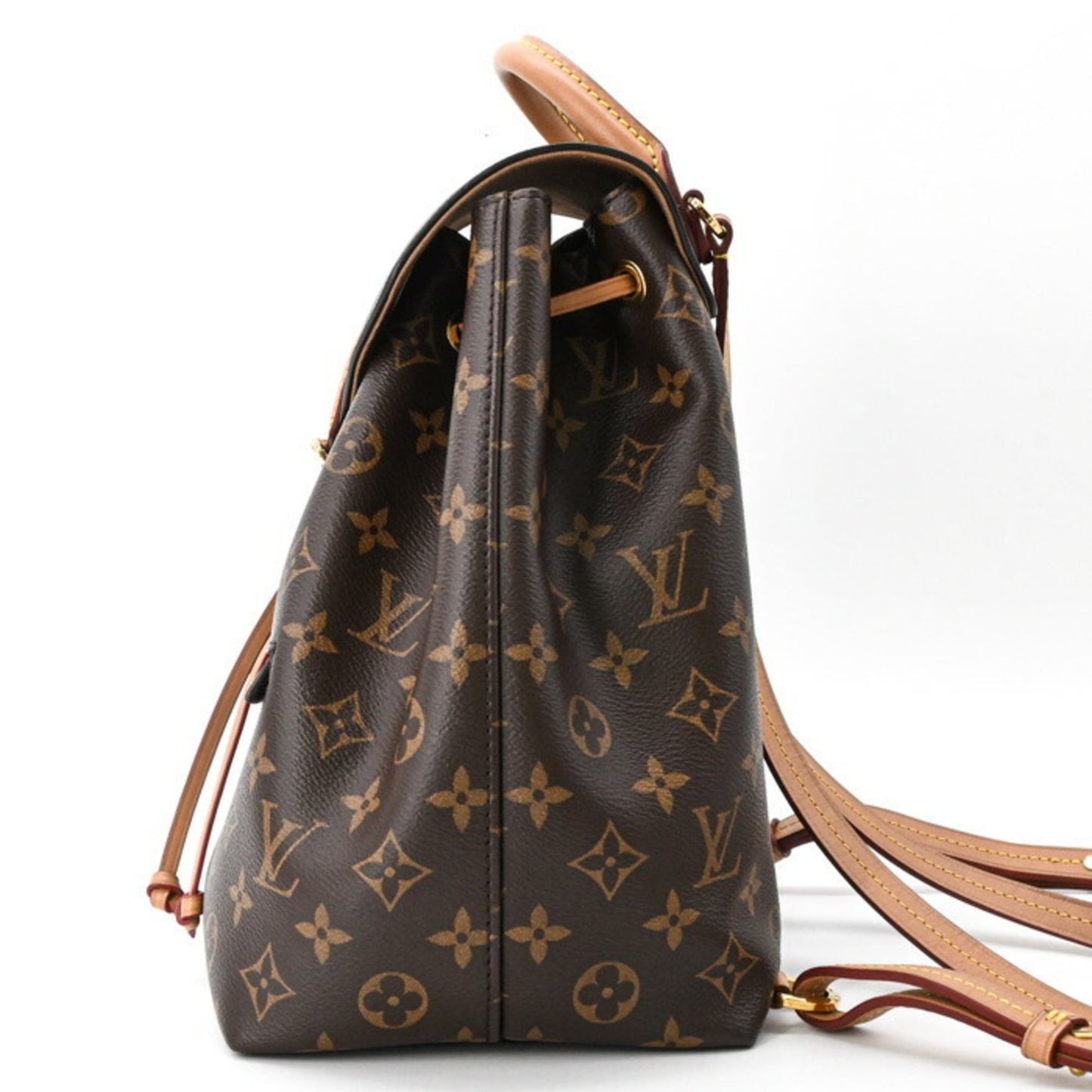 LOUIS VUITTON Montsouris NM PM Monogram Leather Backpack, Brown, with IC Chip, M45501