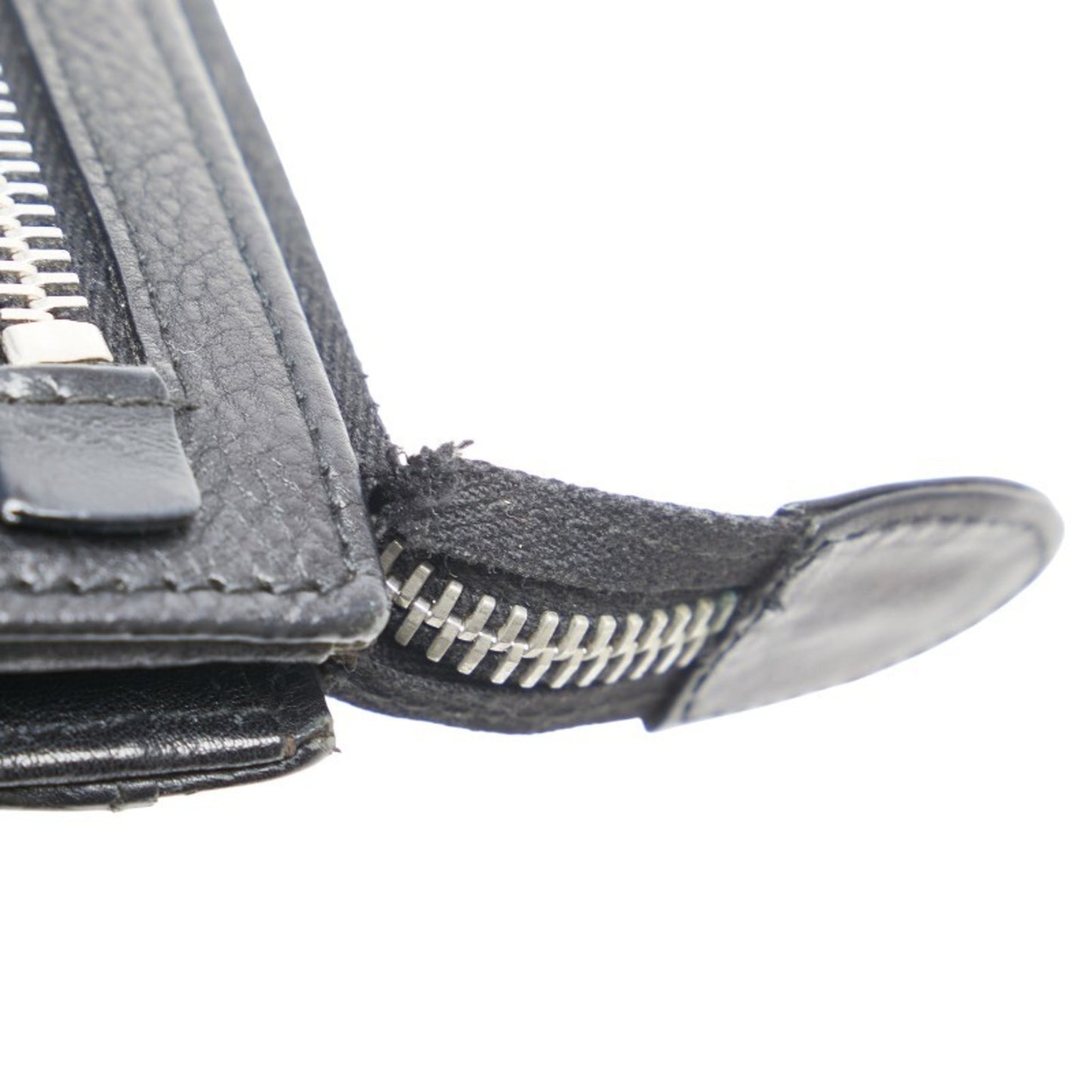 Christian Dior Dior Long Wallet Black Leather Women's