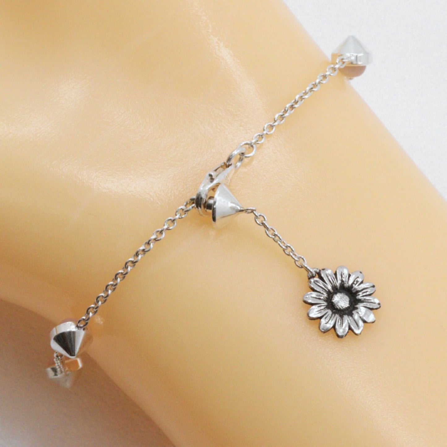 Gucci Double G Bracelet, 925 Sterling Silver with Mother-of-Pearl, Approx. 6.3g, Women's