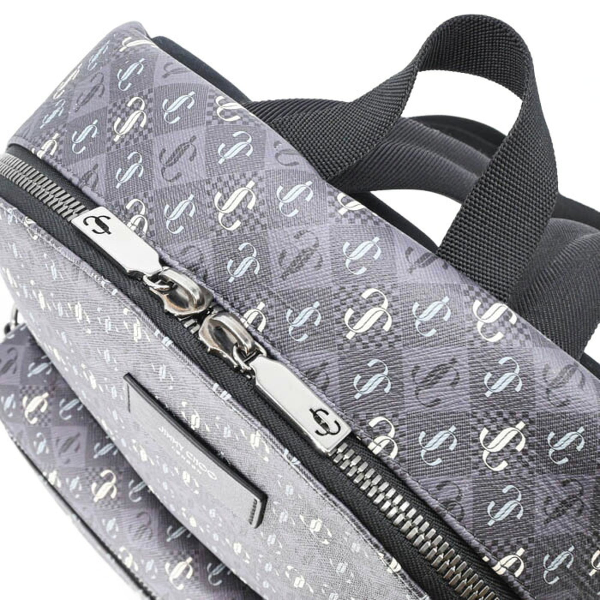 JIMMY CHOO WILMER XPO Backpack JC Monogram Grey Sage Men's Women's J000161023001 — Like New