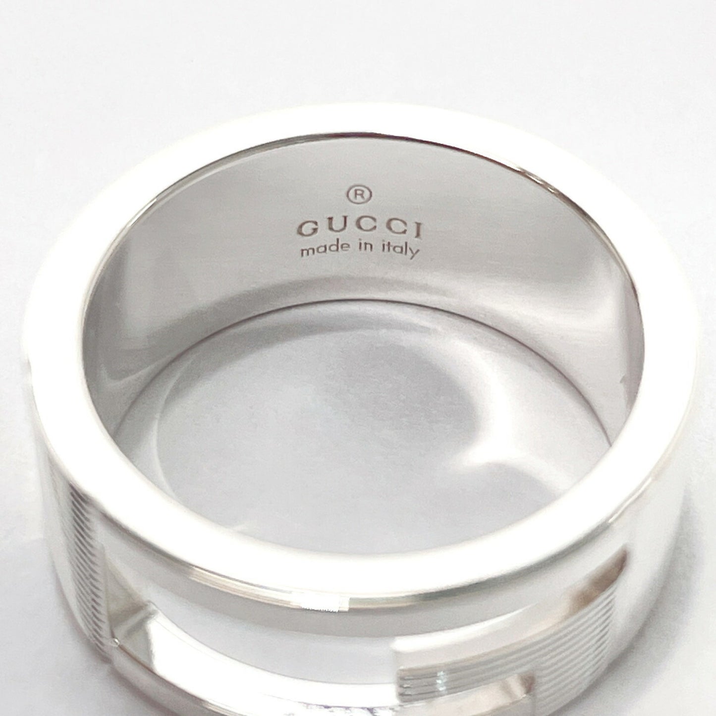 Gucci Branded Cutout G Ring/Ring Silver 925 GUCCI Women's