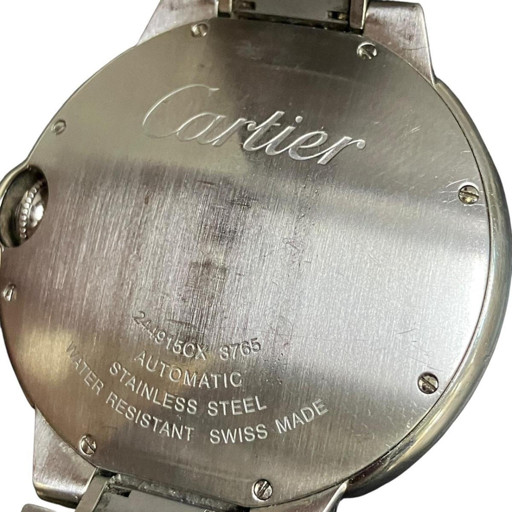 Cartier Ballon Bleu de wristwatch, total weight 145.8g, stainless steel, automatic movement, silver dial, WSBB0049 — Good