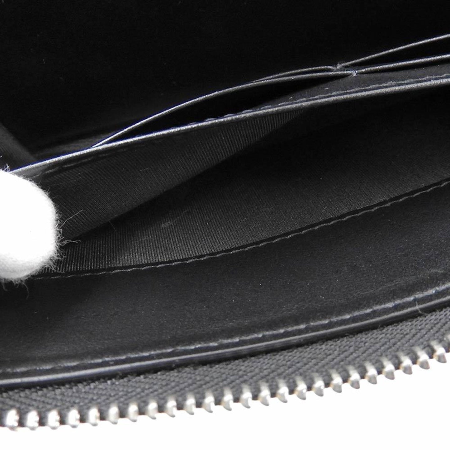 Jimmy Choo JIMMY CHOO Round Zipper Long Wallet Pippa Star Studs Leather Black