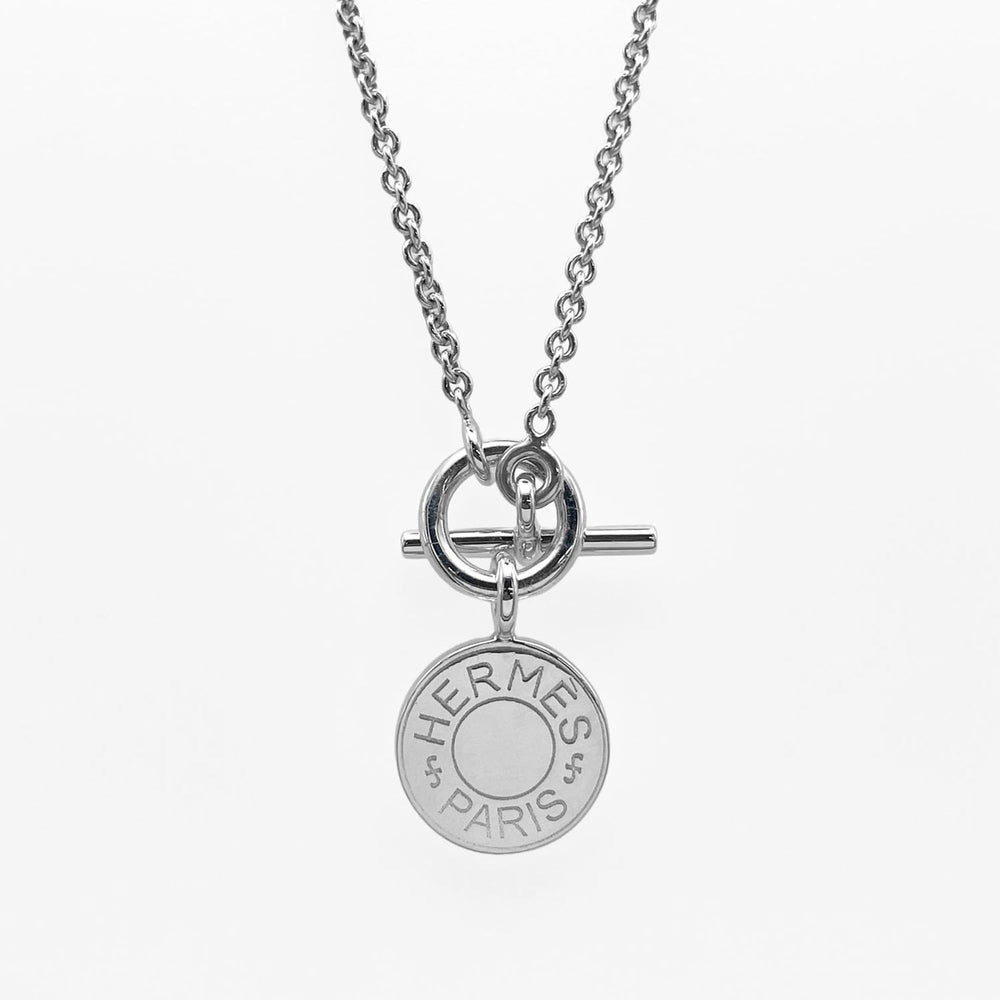 HERMES Amulette Sellier Clou de Selle Necklace Pendant Toggle SV925 Men's Women's — Like New
