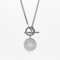 HERMES Amulette Sellier Clou de Selle Necklace Pendant Toggle SV925 Men's Women's — Like New