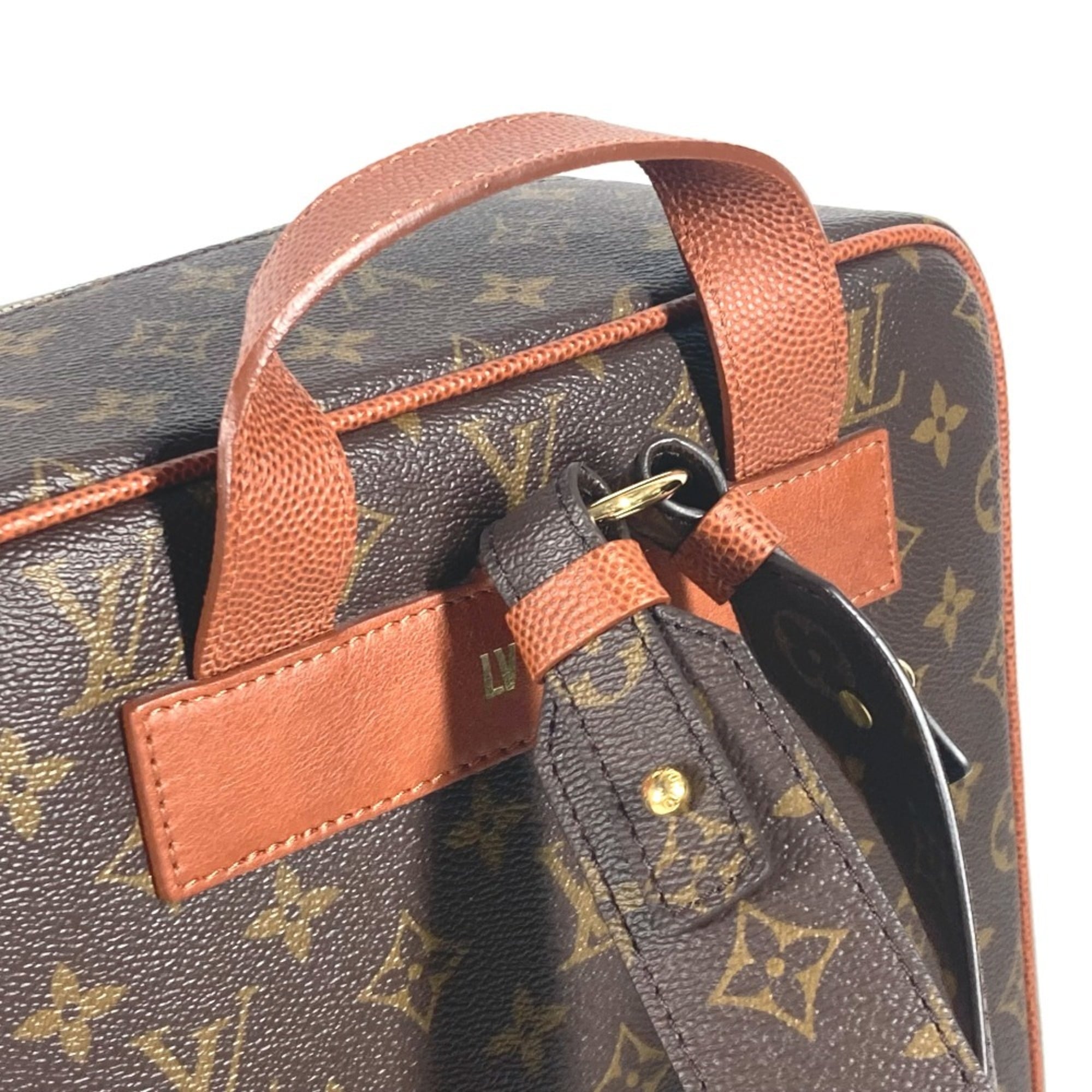 LOUIS VUITTON M45784 NBA Collaboration Shoebox Backpack Bag Rucksack Monogram Canvas Men's Brown — Like New