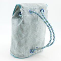 Hermes Les Cabans Backpack/Daypack, Kids Collection, Toile H (Blue), A5 size, Flap Closure, Women's — Like New