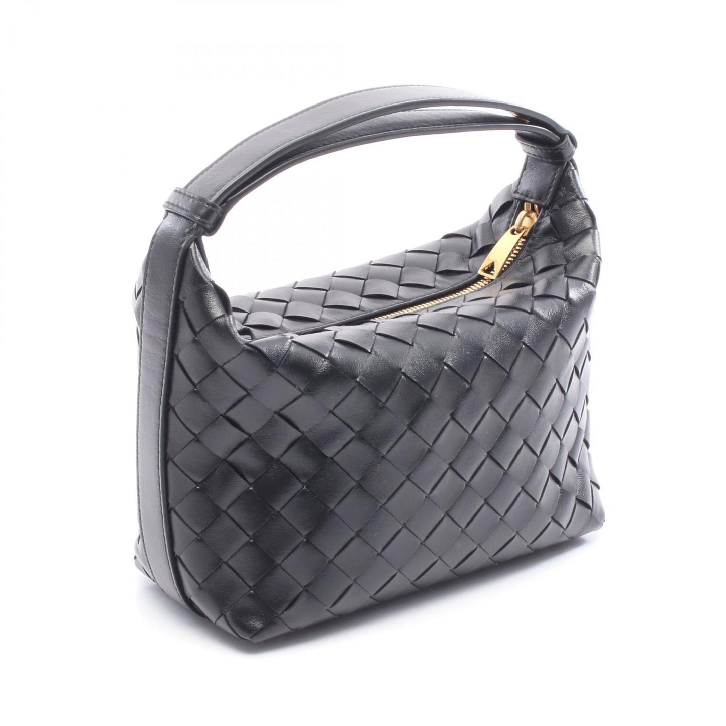 Bottega Veneta Mini Wallace Intrecciato Leather Handbag, Women's, Black, 754443V3IV18425