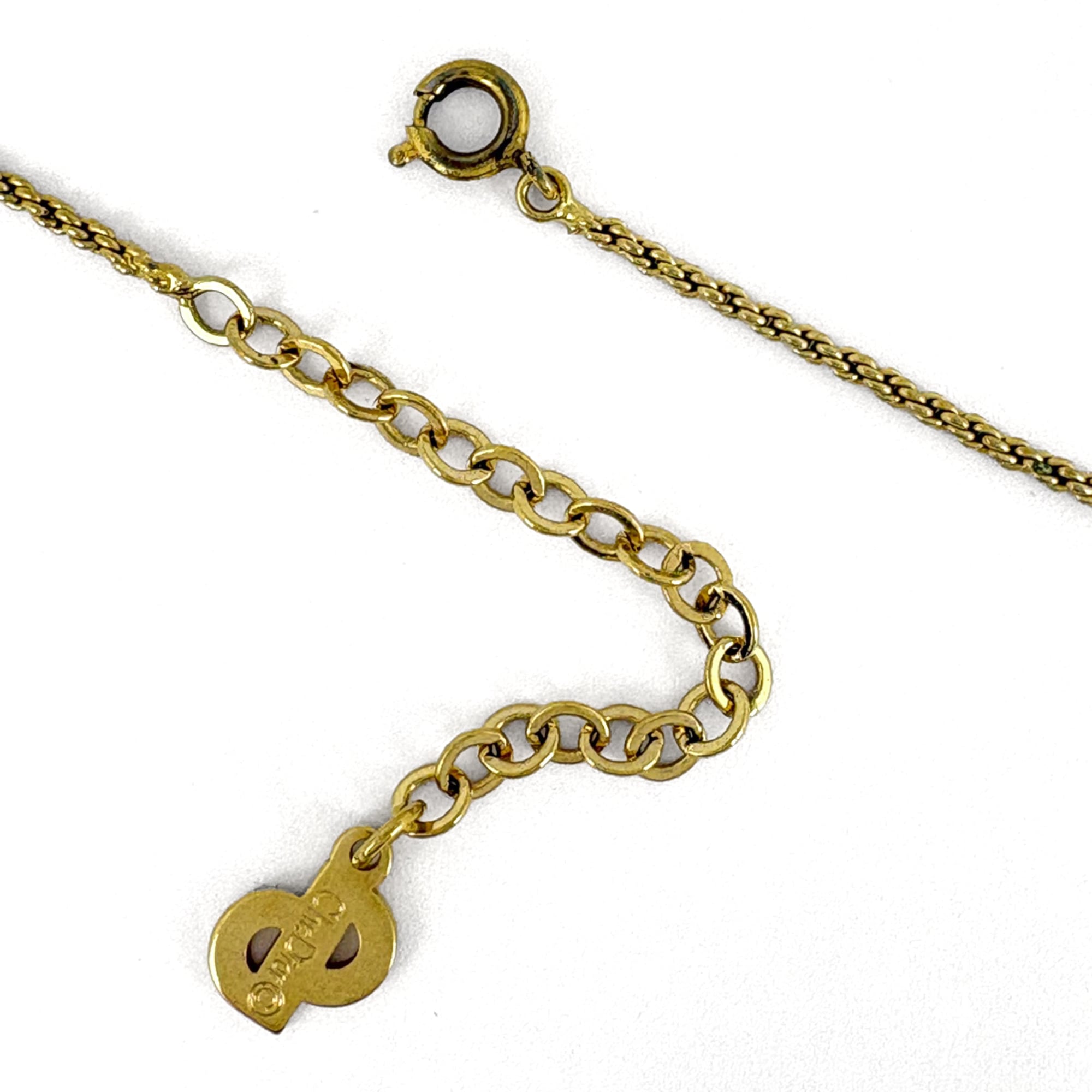 Christian Dior logo necklace in GP gold for women