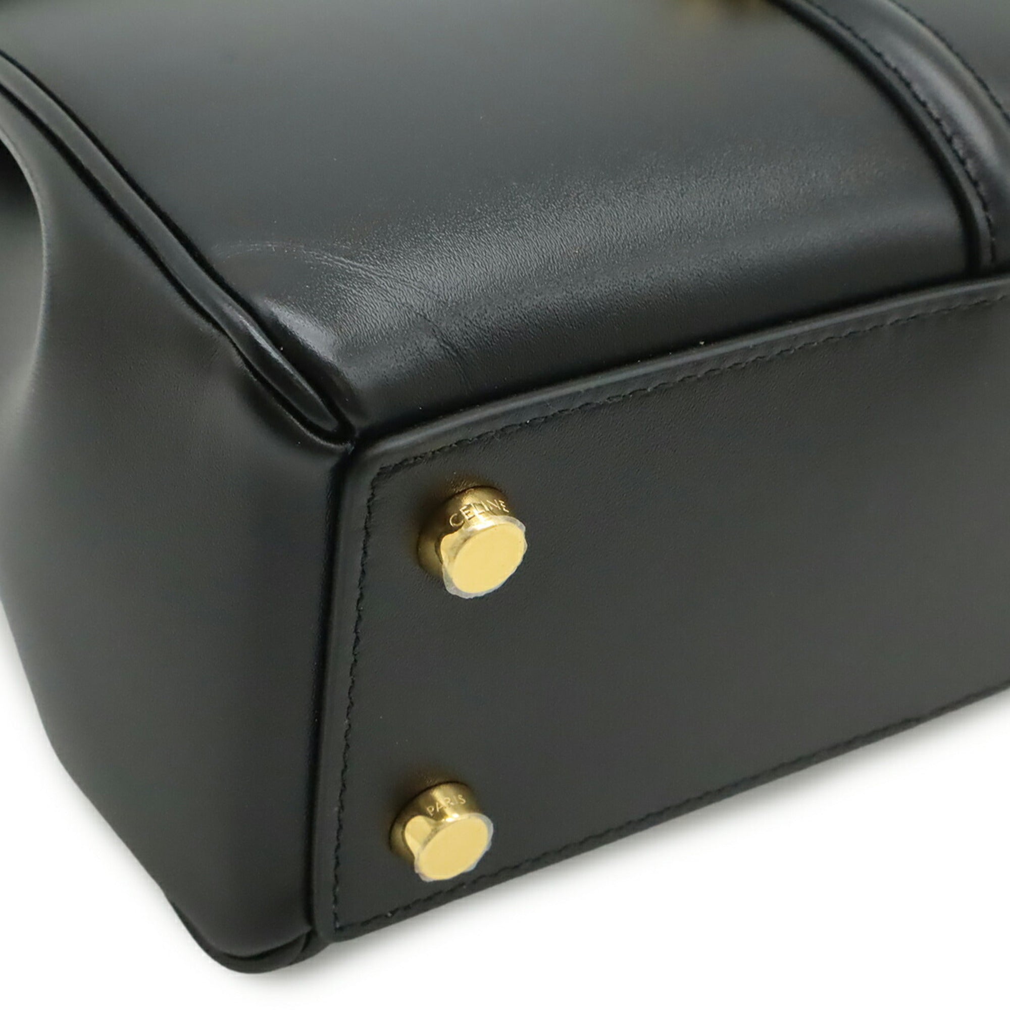CELINE Mini 16 Seize One-Handle Handbag Shoulder Bag Calfskin Black 197983 — New - Store Return