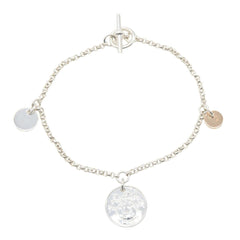 Hermes Ex-Libris Bracelet - Sterling Silver 925, 18K Pink Gold (PG) Women's Gold/Silver Tone — Like New