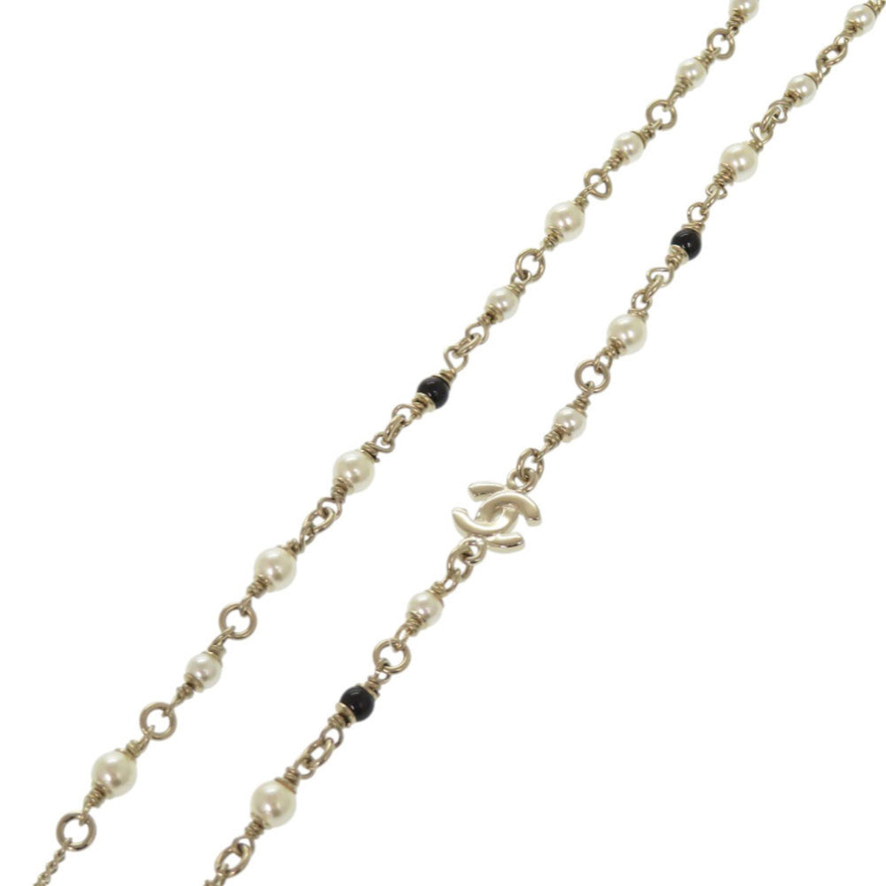 Like new Chanel deer motif GP rhinestone gold necklace 1815CHANEL — Like New
