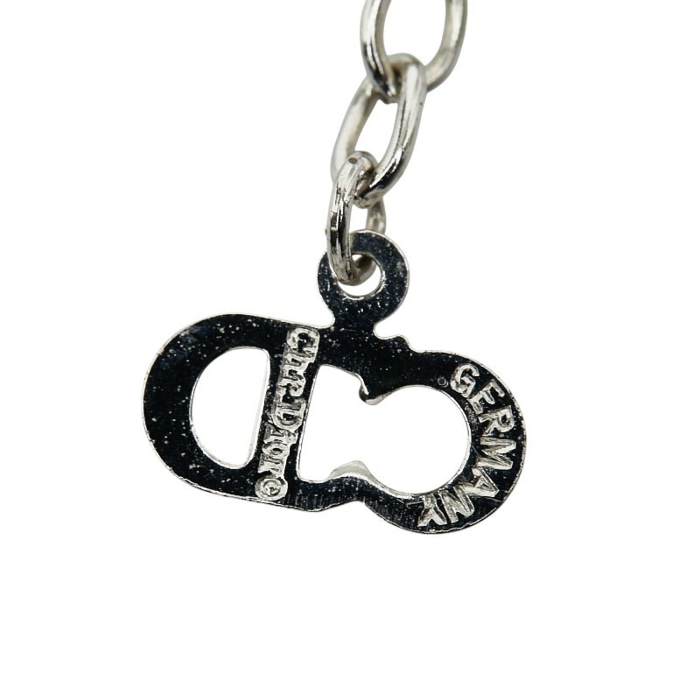 Christian Dior Dior CD logo necklace in silver metal for women.