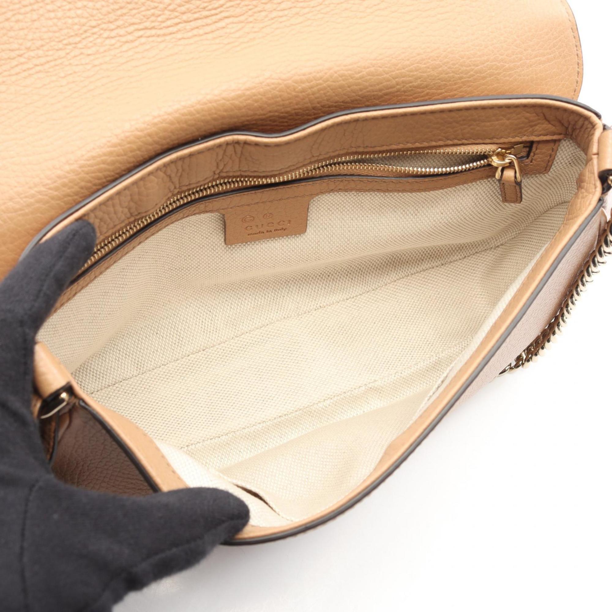 Gucci Soho Interlocking G Shoulder Bag/Handbag in Brown Leather (536224)