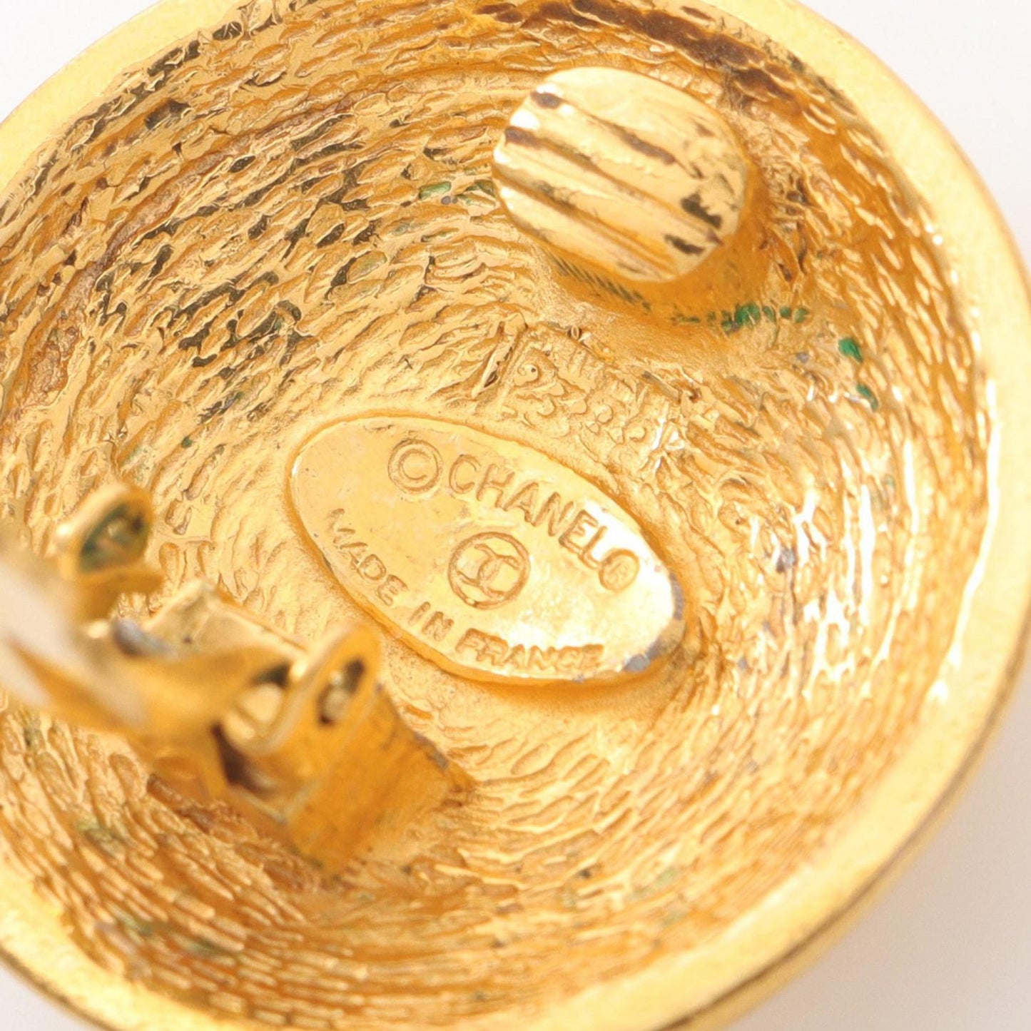 CHANEL Coco Mark Earrings, Gold Plated, Women's