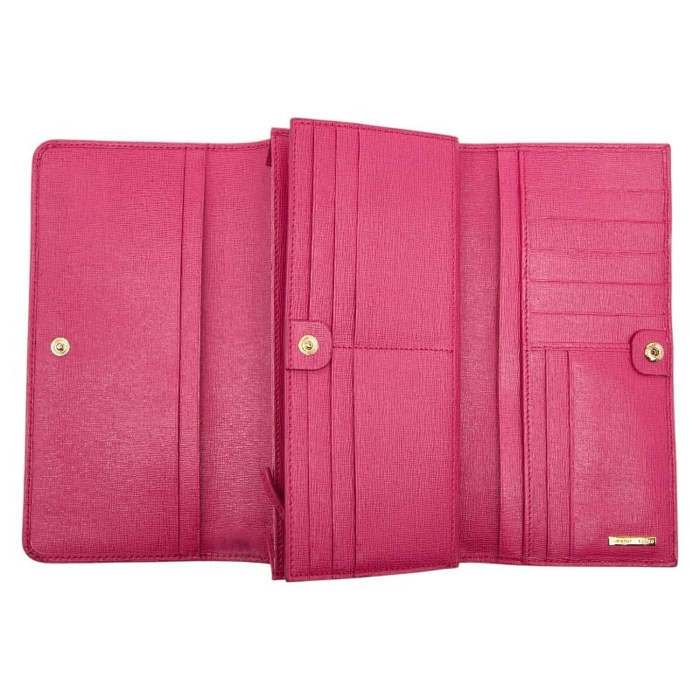 Fendi Zucca Long Wallet 8M0297 Brown Pink Women's FENDI