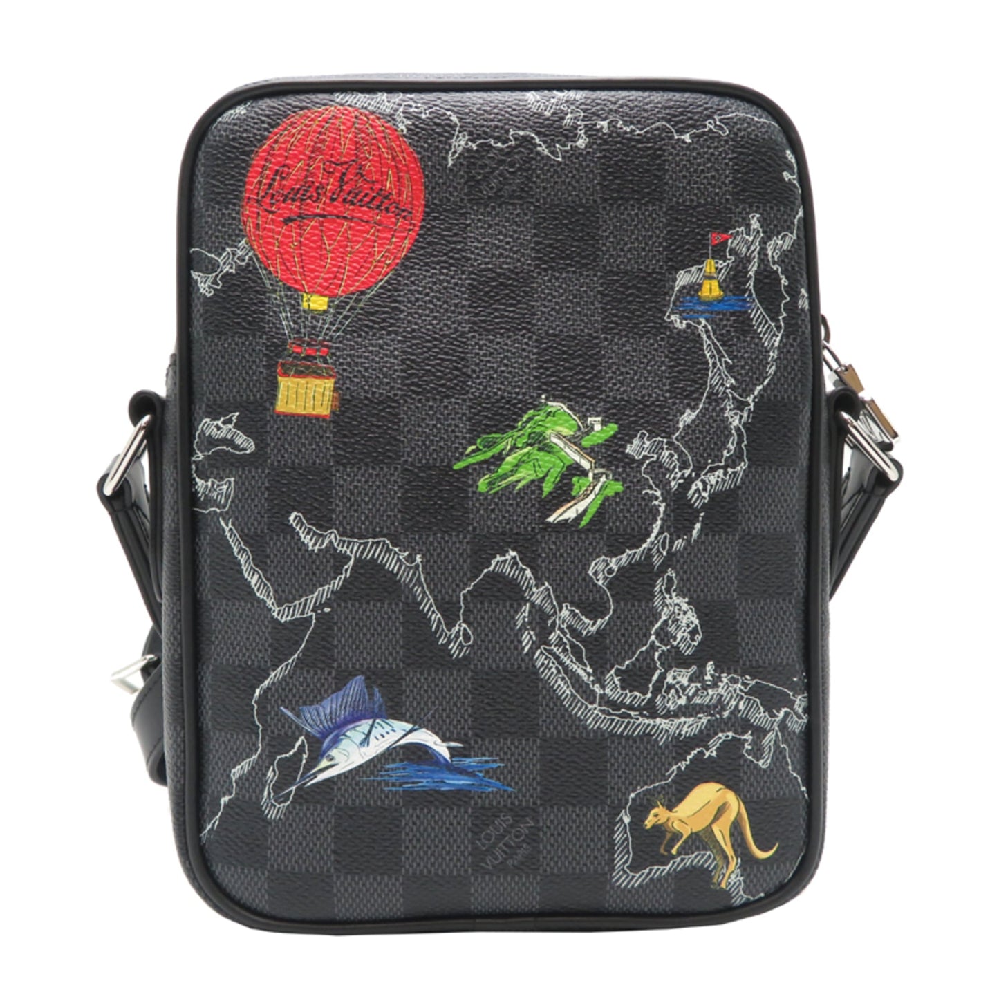 Louis Vuitton Danube PM Men's Shoulder Bag N40239 (Discontinued) Damier Graphite Black