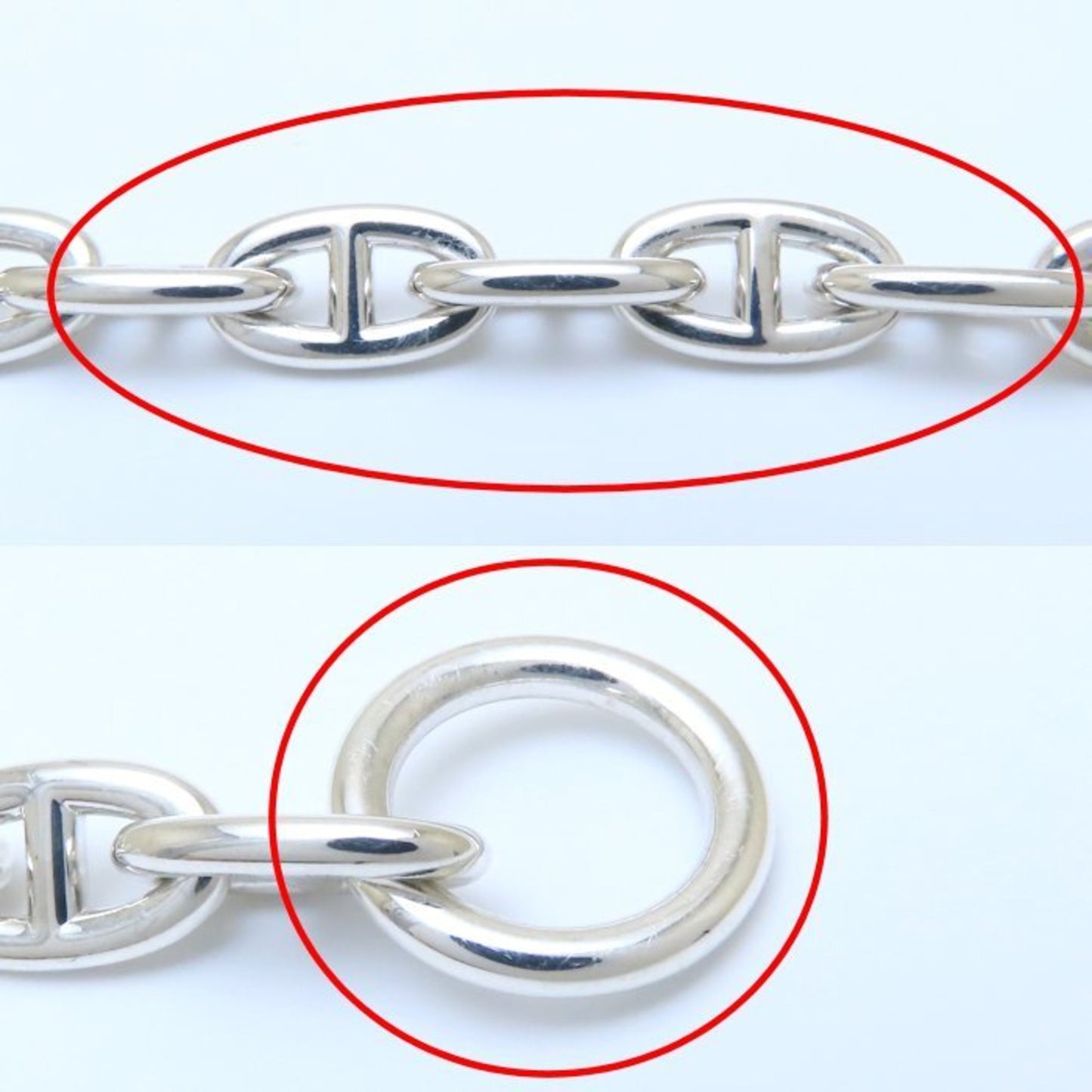 HERMES Chaine d'Ancre Bracelet GM Silver 925 294091