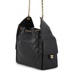 Chanel Chain Shoulder Bag CHANEL25 Medium Coco Mark Matelassé Caviar Skin AS5311 CHANEL Black Handbag Women's — Like New