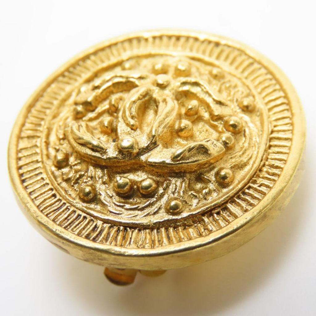 Chanel Coco Mark Metal Earrings, Gold Plated, 94A, Women's, CHANEL