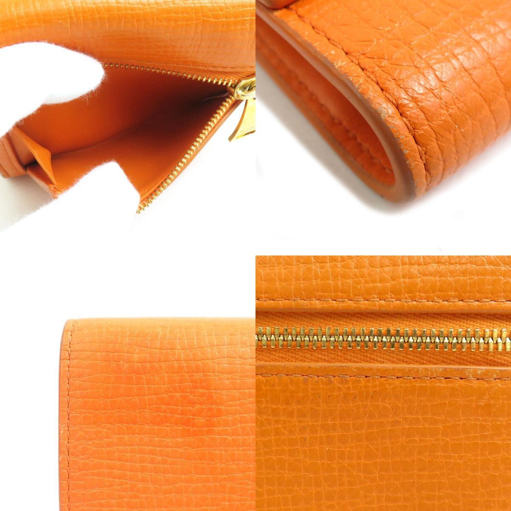 Bottega Veneta Bi-fold Wallet, Leather, Orange, Unisex, H31763a