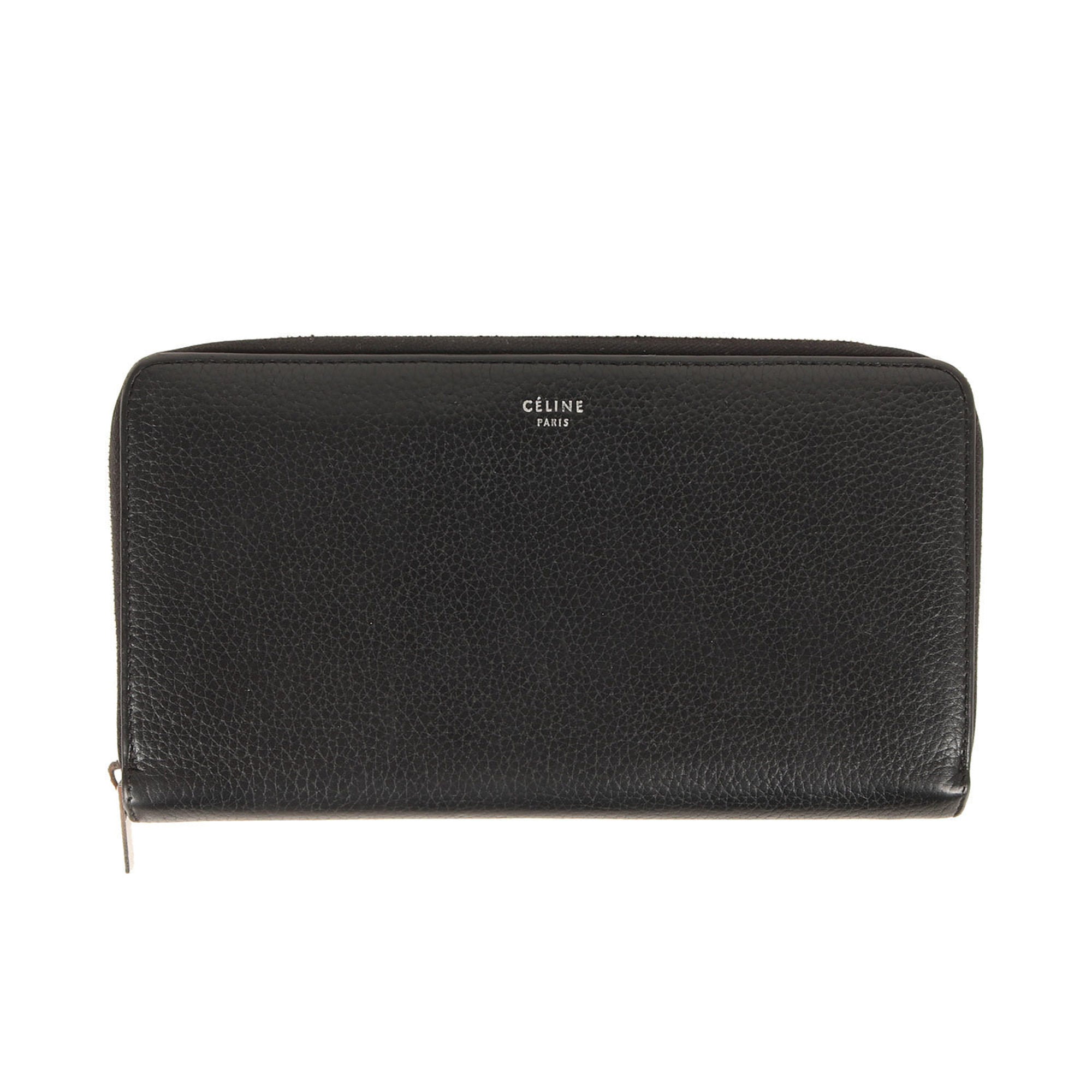 CELINE Black Large Zip Multi-Function Round Wallet (105003XFL)