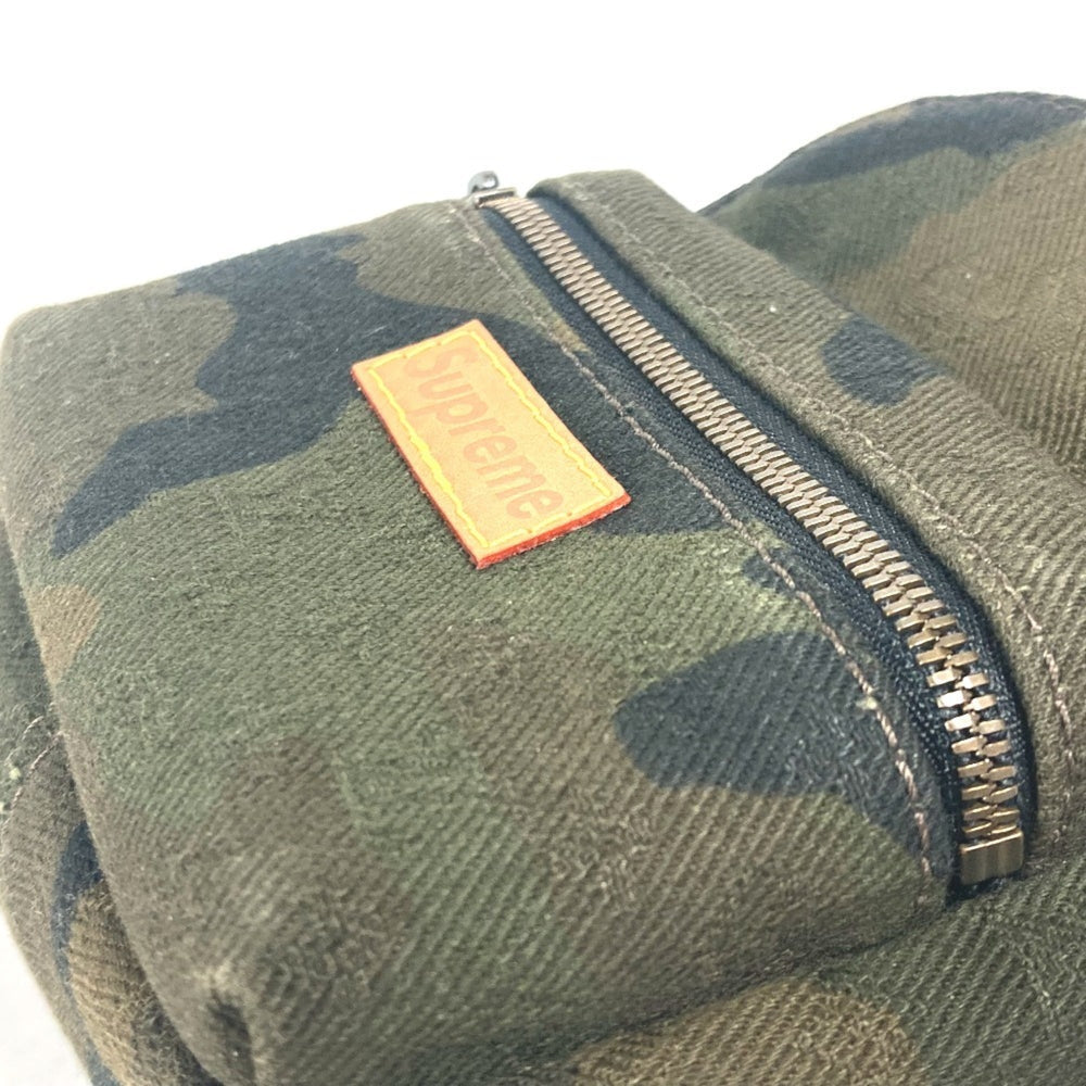 LOUIS VUITTON M44201 Supreme Collaboration Apollo Backpack Nano Bag Charm Rucksack Camouflage Keychain Canvas Men's Women's Green — Like New