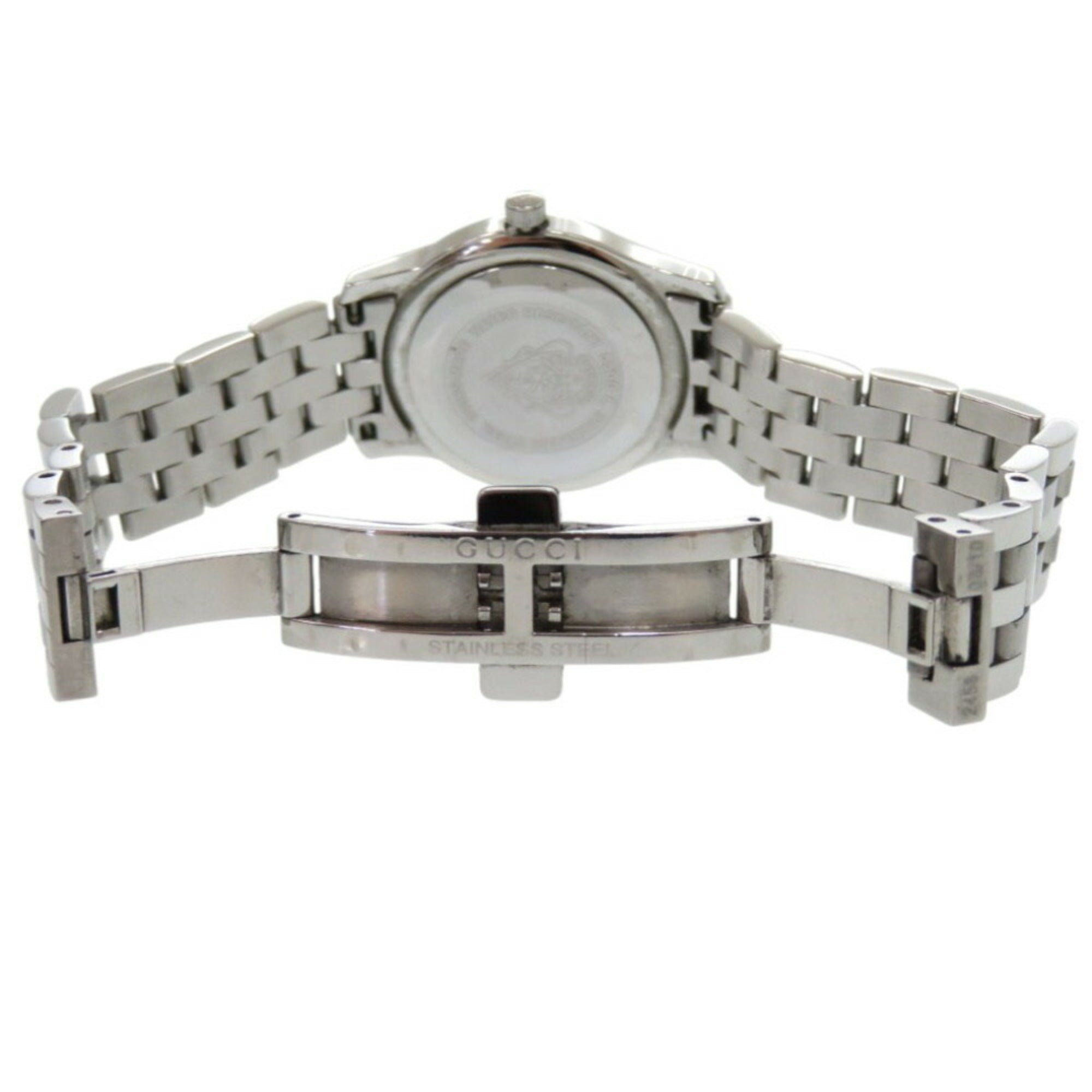 Gucci 5500L Stainless Steel Black Silver Dial Quartz Watch 1491GUCCI — Good