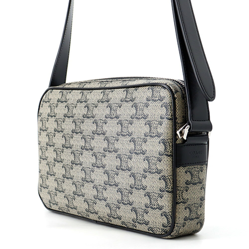 Celine Triomphe Horizontal Medium Shoulder Bag, Handbag 194502, Black — Like New