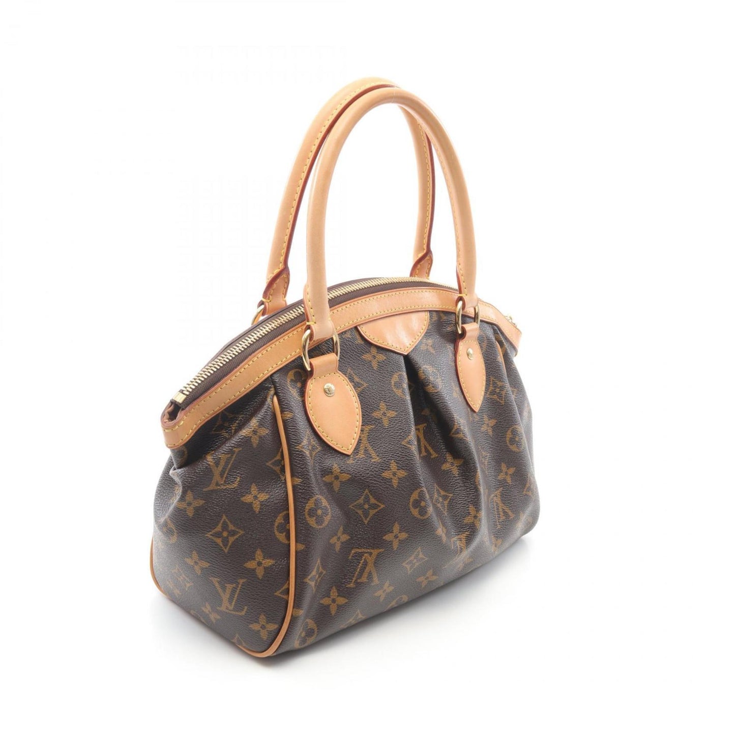 Louis Vuitton Tivoli PM Handbag, Coated Canvas and Leather, Monogram, Women's, Brown, M40143