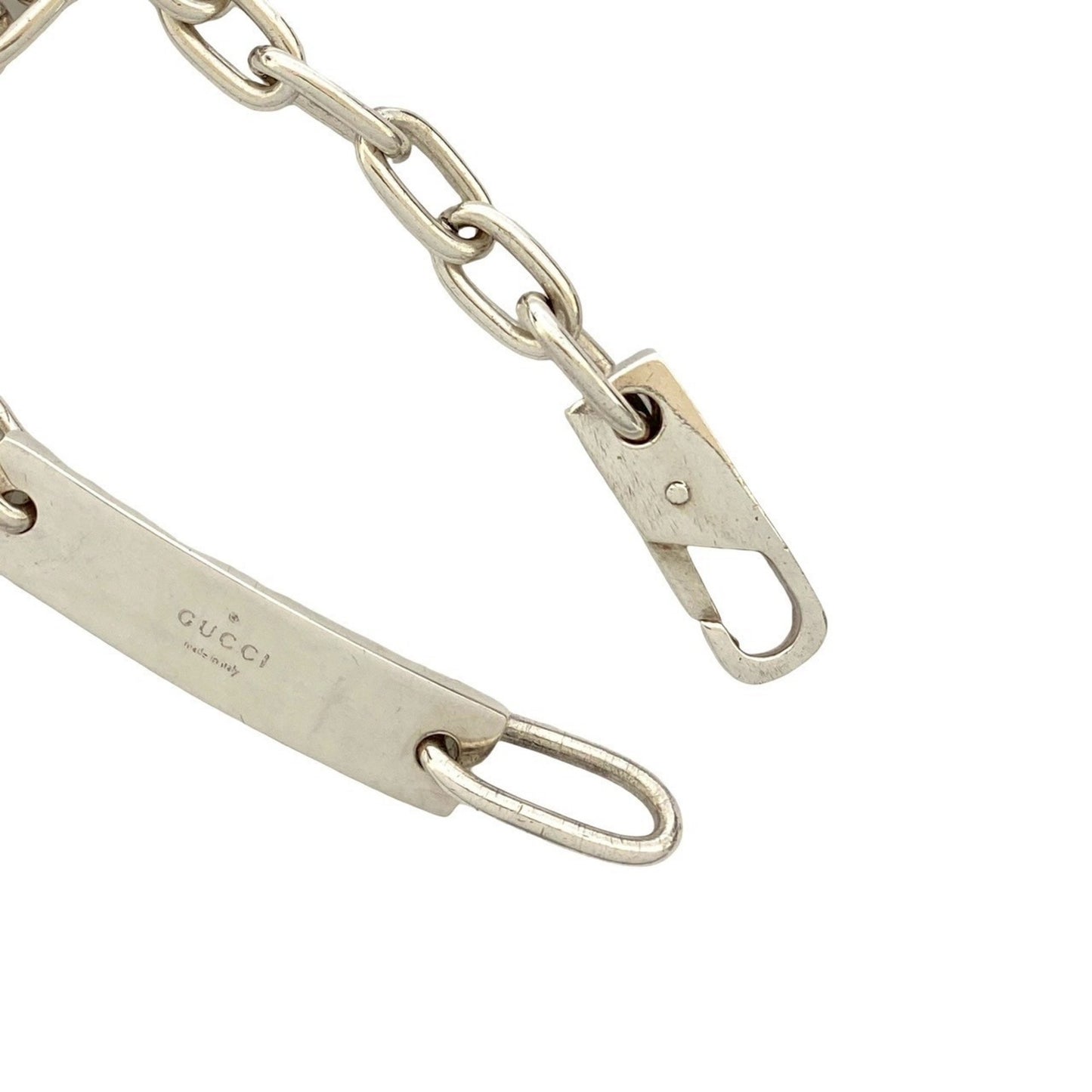 GUCCI ID Plate Logo Silver 925 Chain Bracelet/Bangle for Men and Women 44932