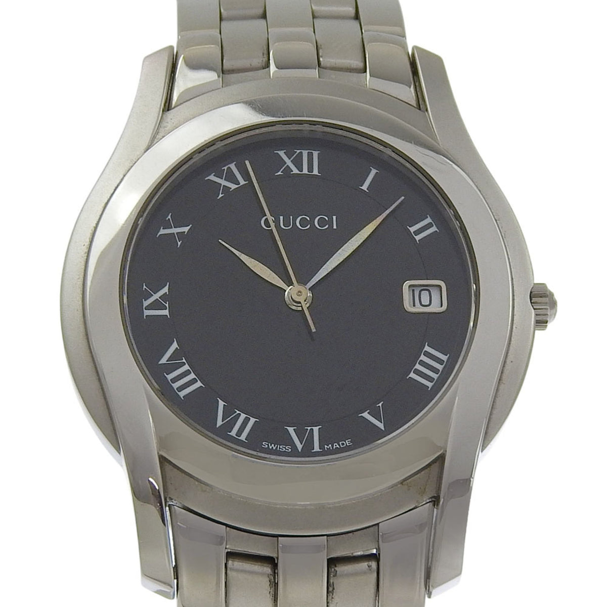 Gucci 5500M Stainless Steel Black Quartz Analog Watch with Dial for Women — Good