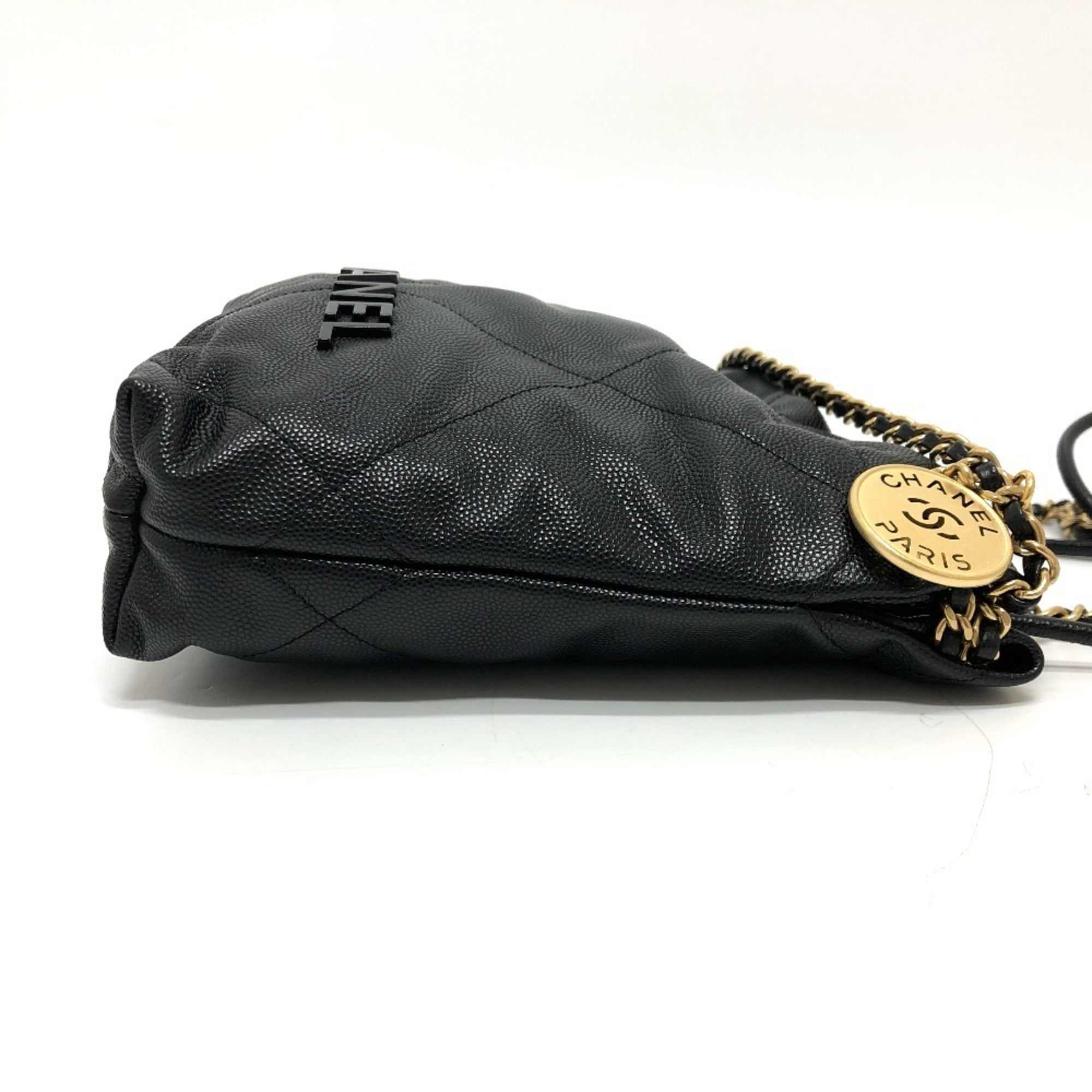 CHANEL AS3980 Matelasse Chanel 22 So Black Bag Shoulder Handbag Caviar Skin Women's — New - Store Return