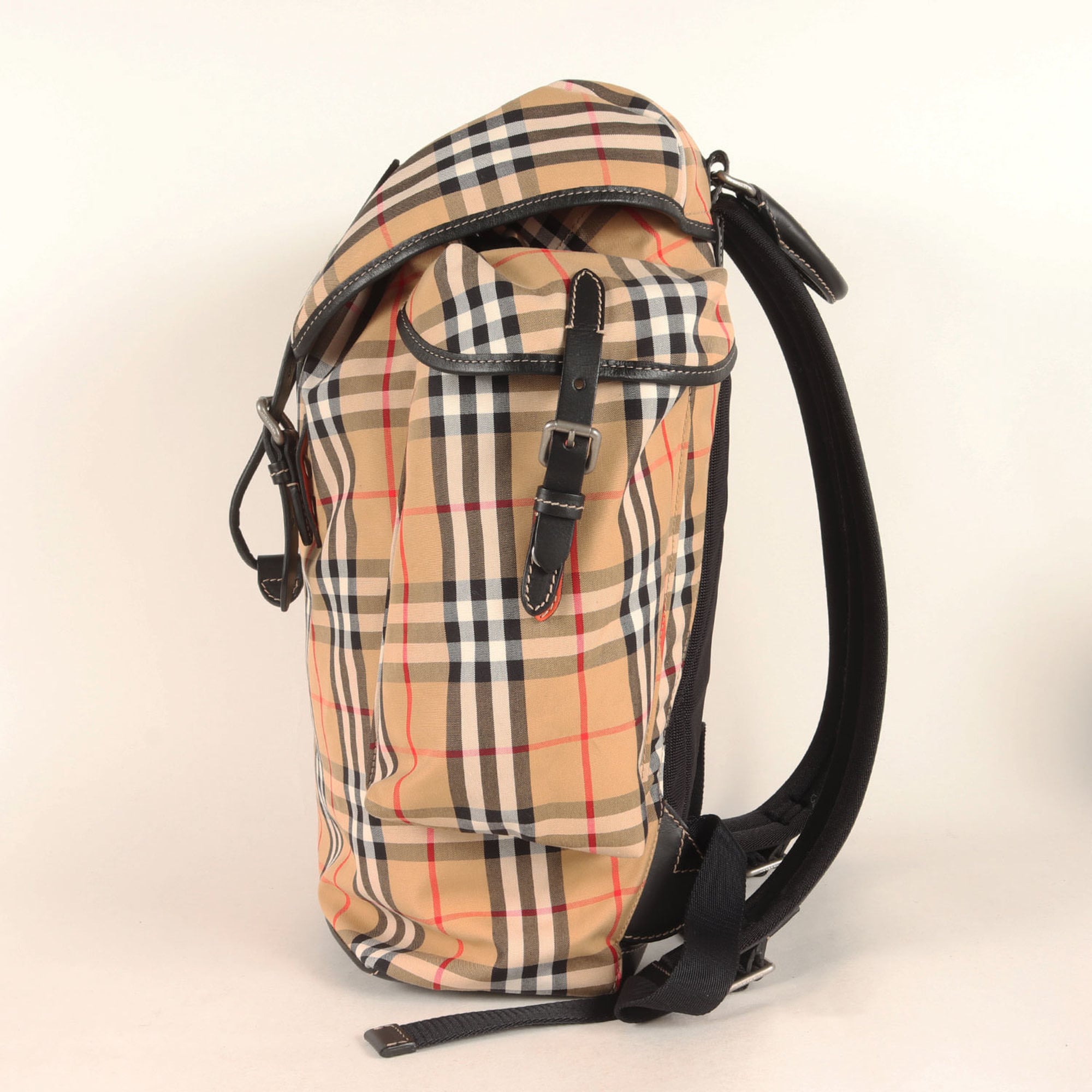 BURBERRY Nova Check Nylon Flap Backpack (RANGER RUCKSACK 4077522) Beige Men's K4688