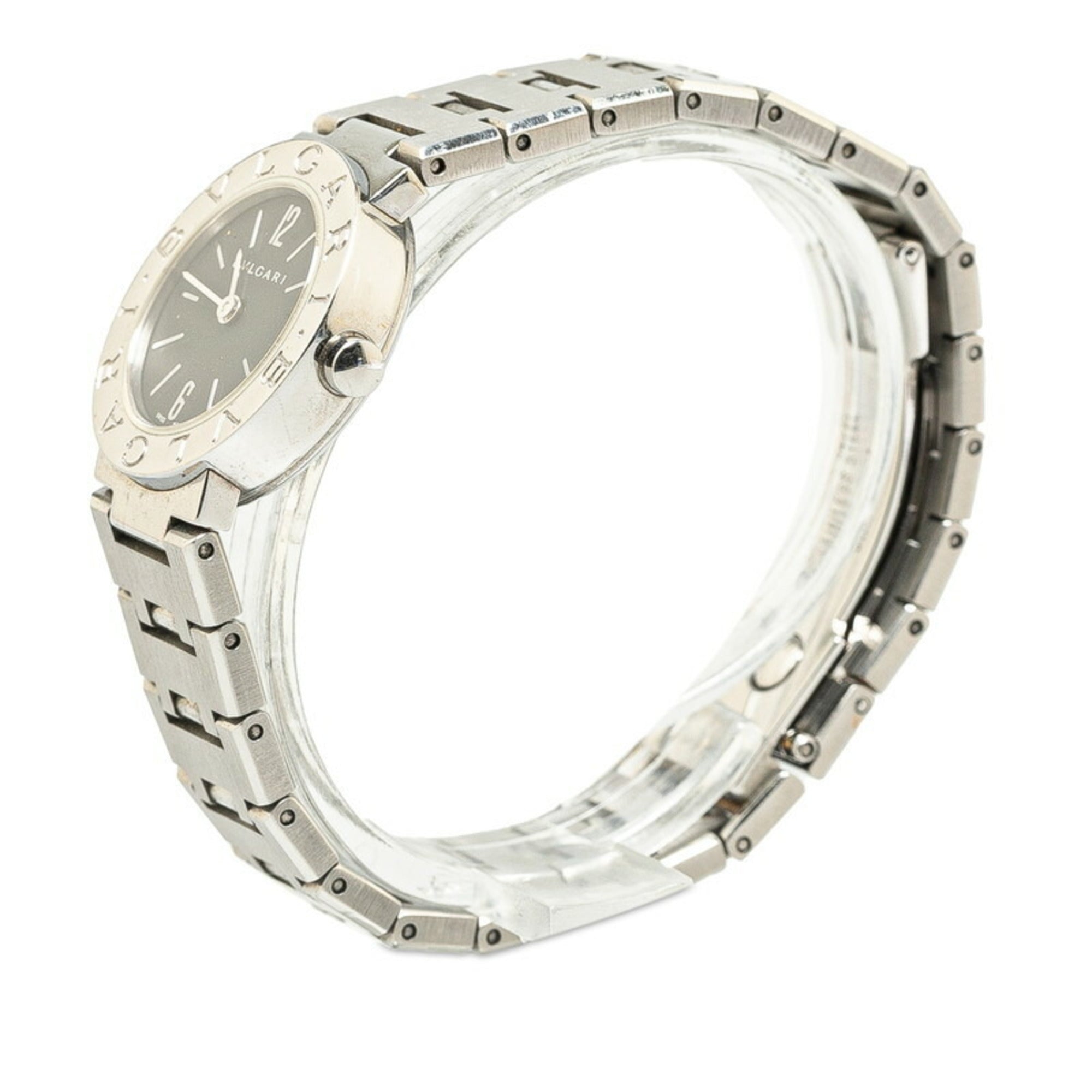 BVLGARI Watch BB23SS Quartz Black Dial Stainless Steel Women's — Good