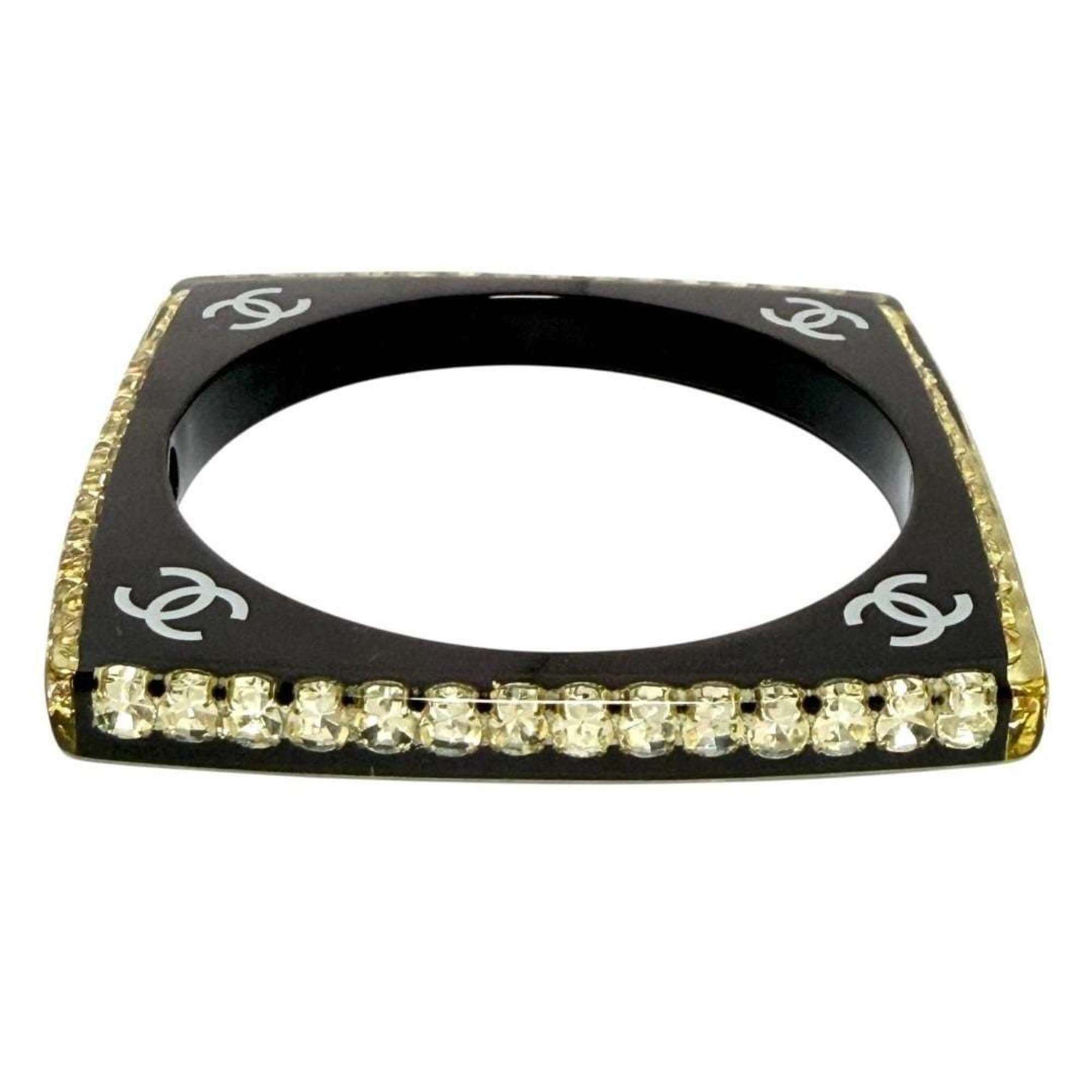 Chanel Women's Bracelet Bangle with Beads, Square, Black, 2005
