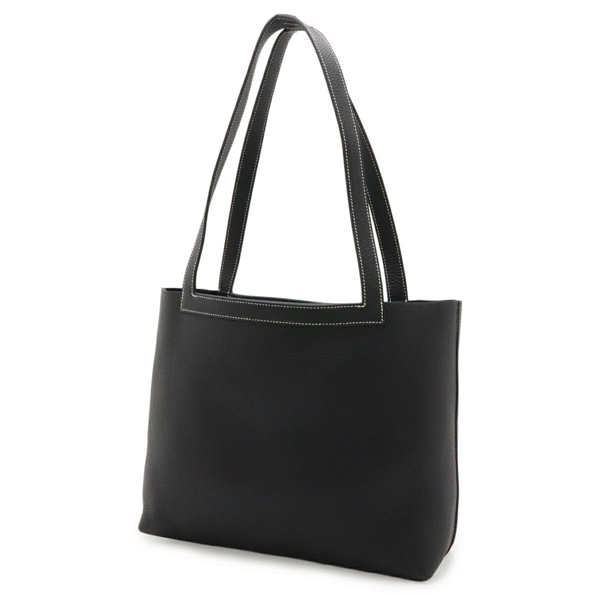 HERMES Cabasellier 31 Tote Bag Shoulder Taurillon Clemence Leather Black with W Stamp — New - Store Return