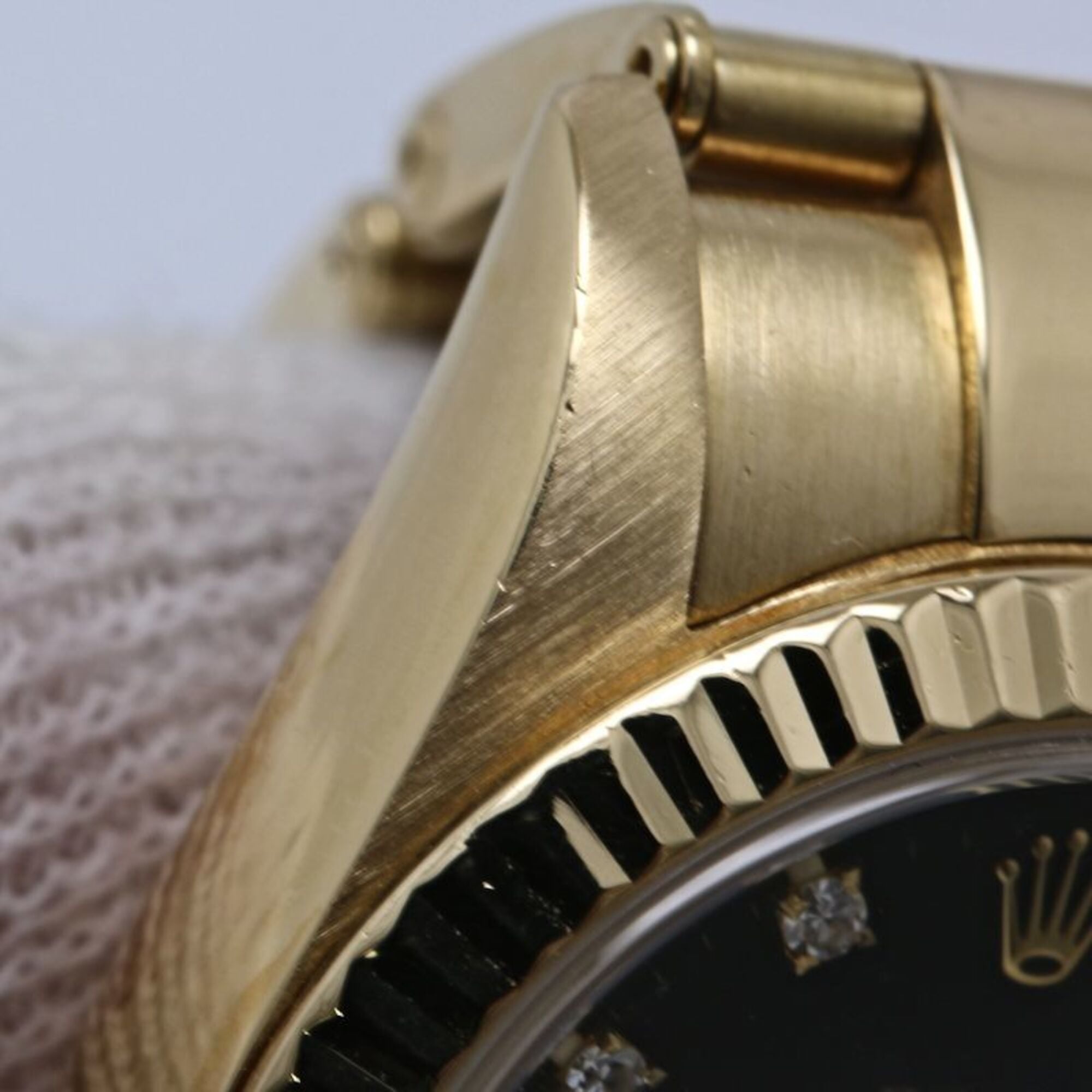 ROLEX Oyster Perpetual 11P Diamond 67198G Women's Watch 18K Yellow Gold 40582 — Good