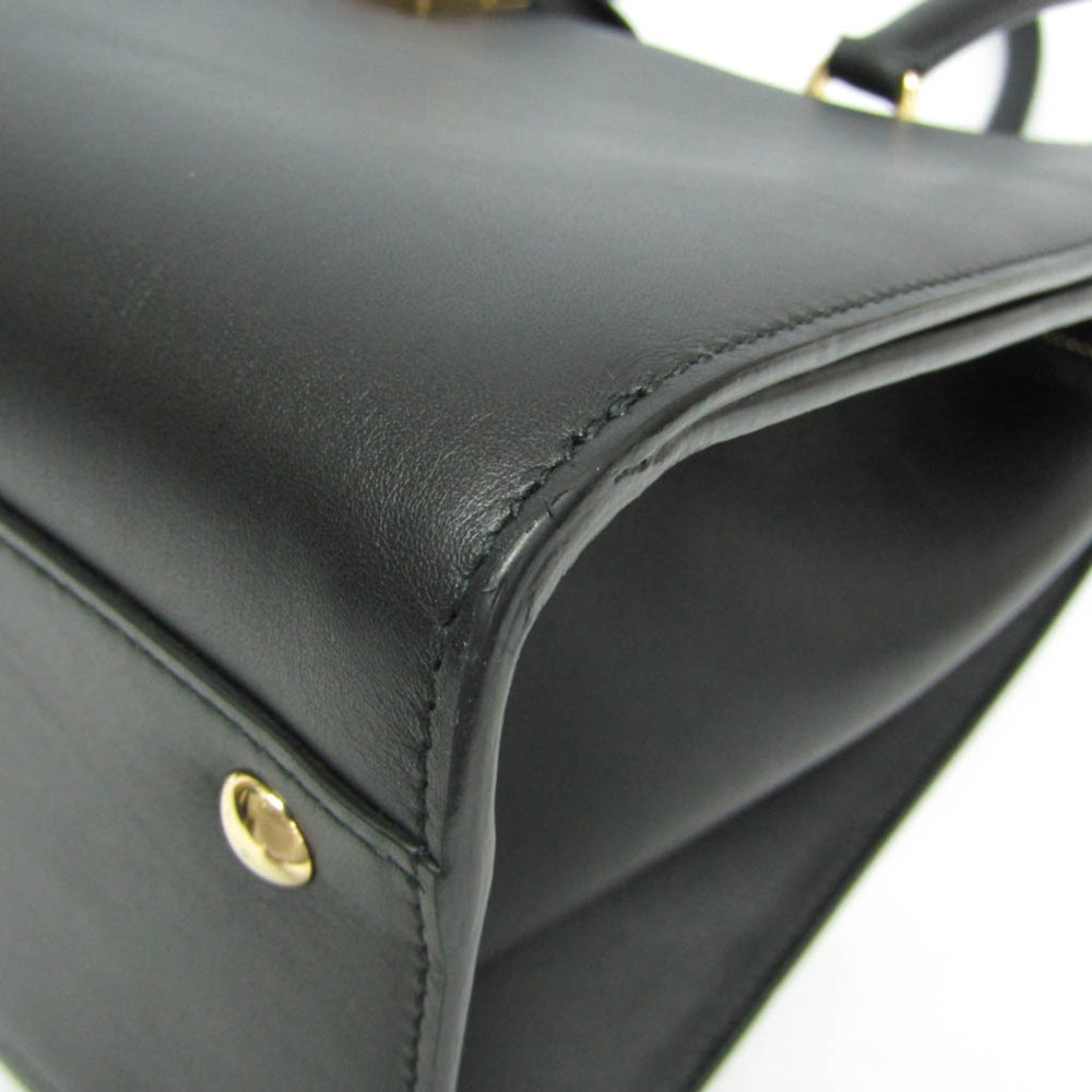 Salvatore Ferragamo Gancini DY-21 E525 Women's Leather Tote Bag Black — Like New