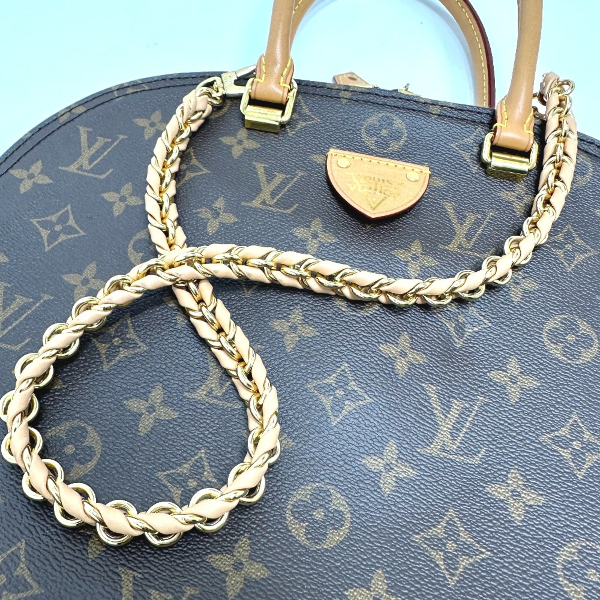 Louis Vuitton M44961 Monogram shoulder bag 2WAY Shoulder Bag Bag Chain Hand Bag Brown — Like New